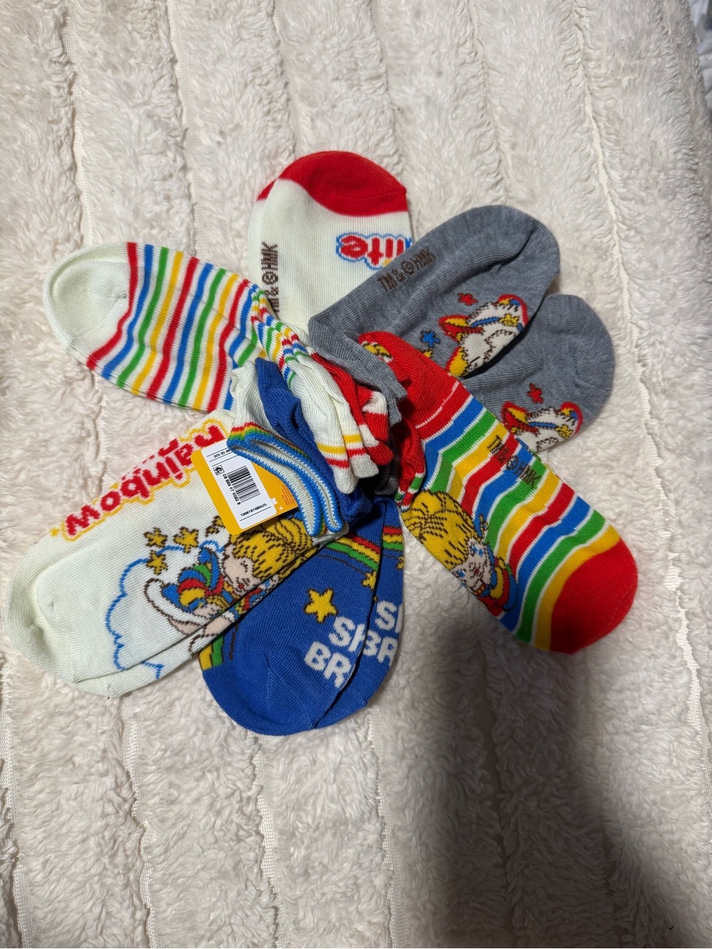 Women's Rainbow Brite 6pk Low Cut Socks - Assorted Color 4-10
